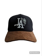 SNAPBACK HAT CAP MLB LOS ANGELES Black-coffe ADULT MEN