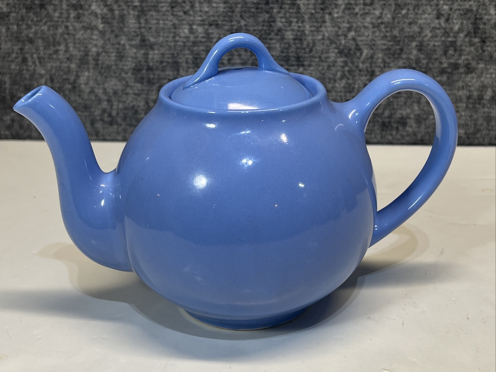 Lipton Antique Vintage Teapot Periwinkle Blue Made in U.S.A 1950s Hall