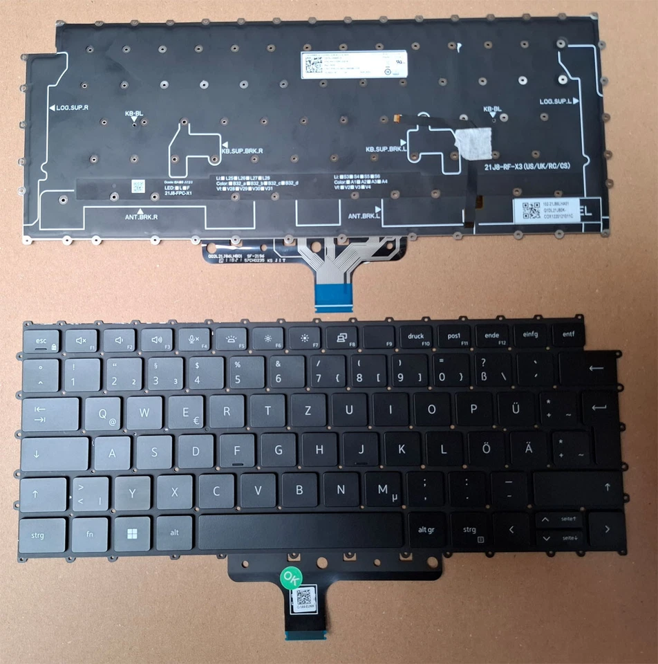 UNRETSCHIEDLICH Tastatur DELL Precision 14 5470 5480 5490 5680 5690 Beleuchtung Keyboard DE