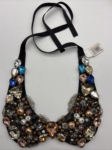 Rhinestone Stunning Costume Statement Necklace Nordstrom’s TASHA NEW - Picture 3 of 18