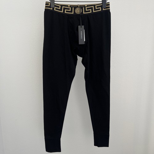 Versace Long Johns Long Underwear NWT Grecca Border Black / Gold Size 4 Men’s - Picture 4 of 11