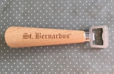 St. Bernardus Beer 6” Wooden Handle Bottle Opener Man Cave Game Room Belgium