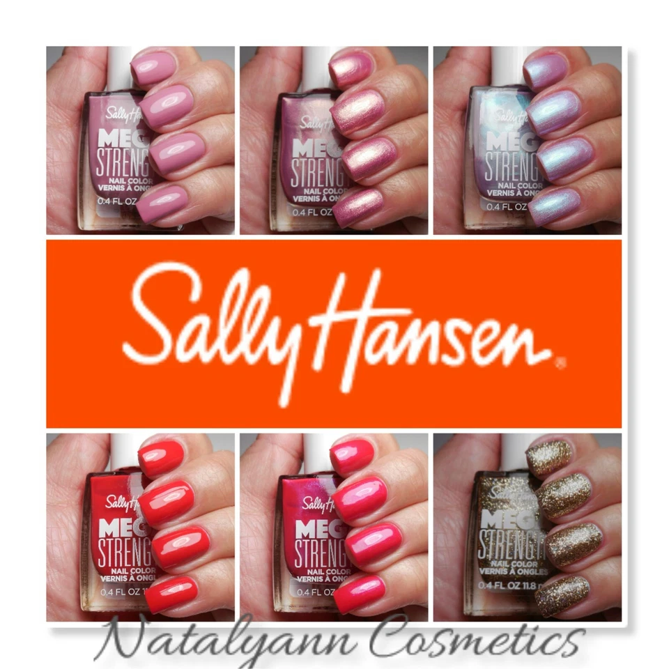 Sally Hansen Nail Polishes -Nail varnish Mega Strength Select shade - new