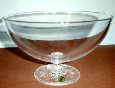 Waterford Crystal ''Light'' Pedestal Serving Bowl 8'' Starcut Base 154053 New Box