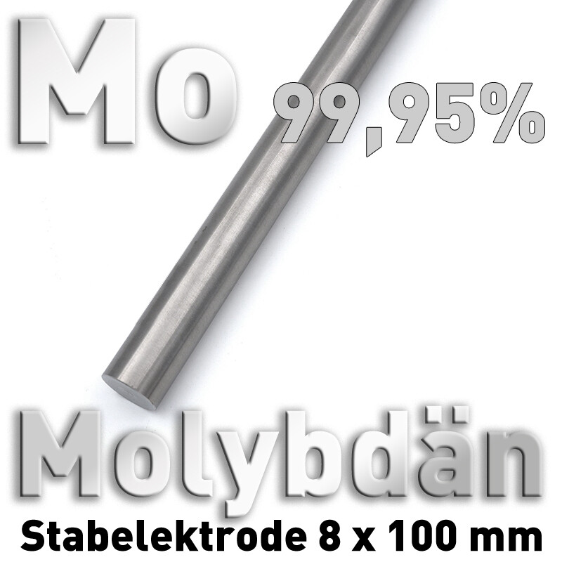 Rund Stab Anode Elektrode ⌀8 x 100mm Galvanik Elektrolyse Elemente reine Metalle