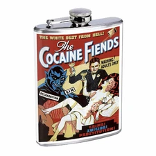 Vintage Poster White Dust Hell D306 Flask 8oz Stainless Steel Hip Drink Whiskey