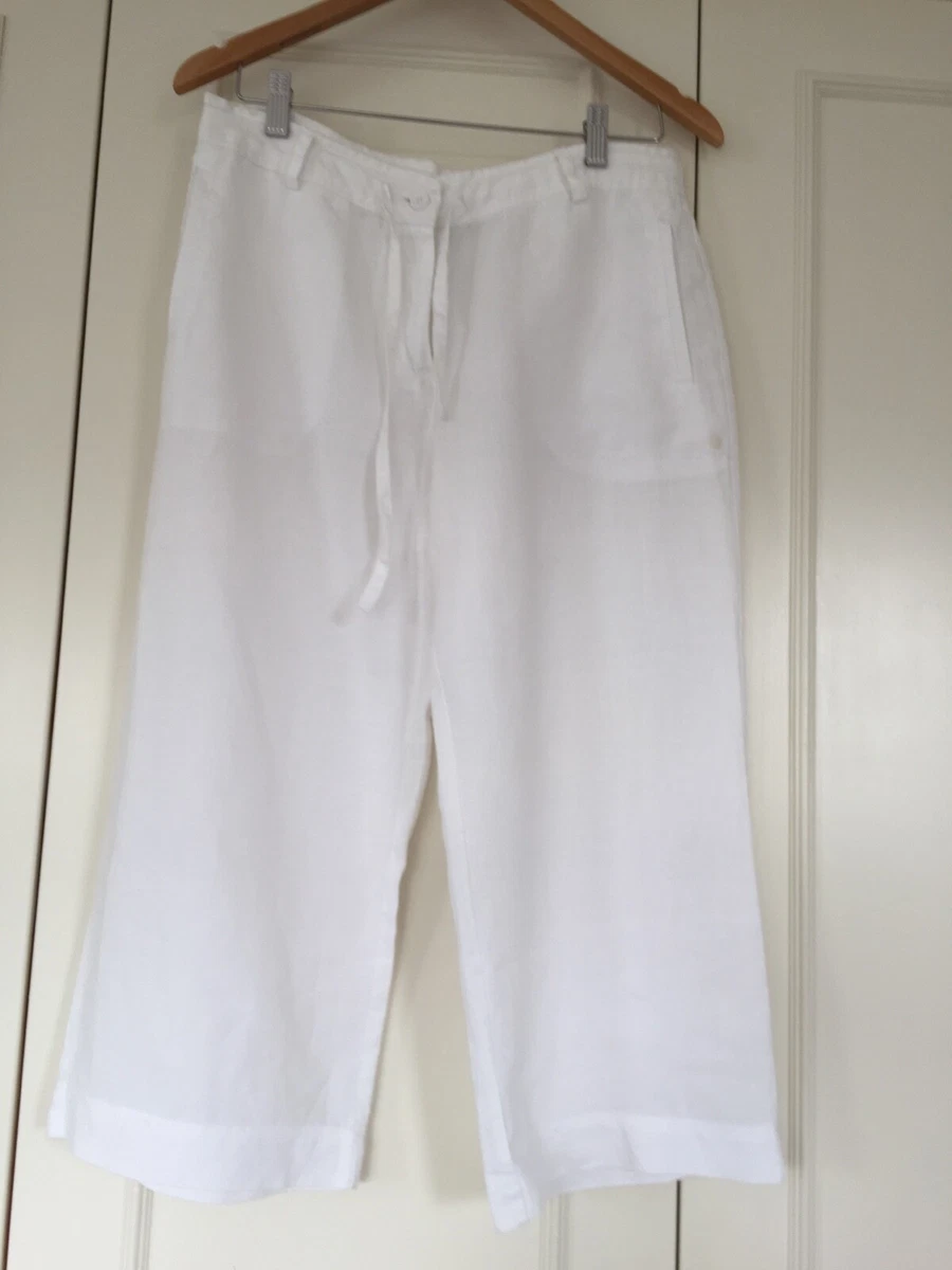 White three quarter best sale trousers