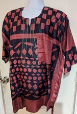 Tunic Shirt Woodstock Hipp Tribal Dashiki handmade Multicolored Size XL