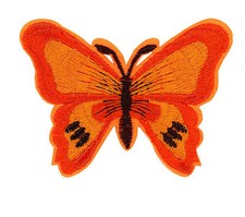 3 Schmetterling Aufbügler – Bestickte Applikationen, 48x70 Mm, Frei Wählbare Farben, Waschbar