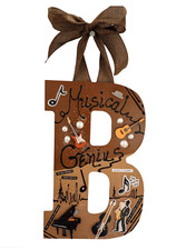 Decorative Personalized Wooden Letter B Wall Hanging Decor