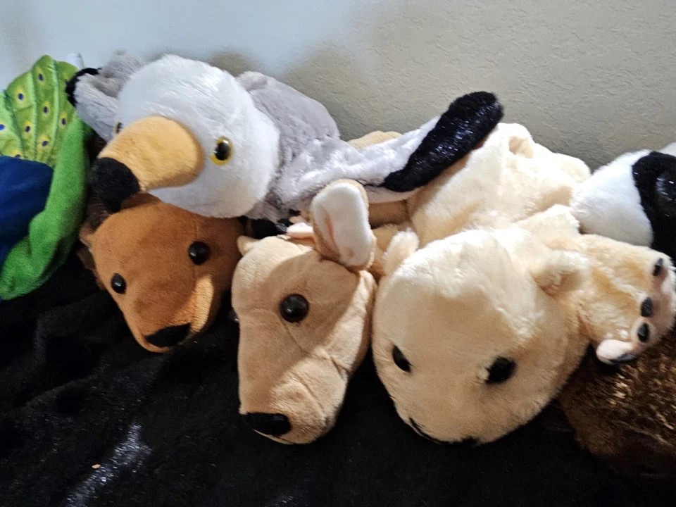 8 Puppy Dog Plush Hand Puppets Caltoy Stuffed Animal Toy Lot Brown Gray White - Image 3 of 4