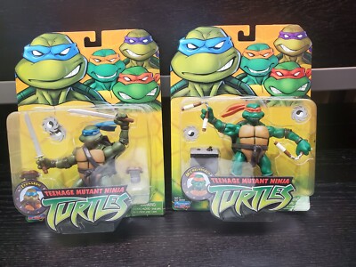 TMNT 2003 Retro Playmates Reissue 2023 Leonardo & Michelangelo