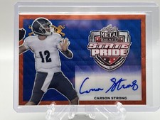 2022 Leaf Metal Draft Carson Strong RC Auto Orange Wave State Pride SSP RC #/5