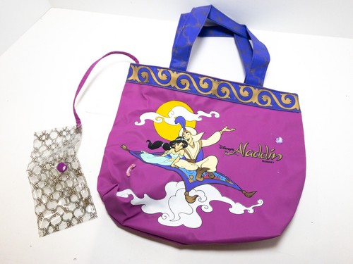 Vintage 90's Disney Aladdin Princess Jasmine Toy Coin Purse Bag w/ Wallet