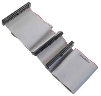 26'' SCSI 50-Pin  3-Connector Internal Ribbon Cable Up To 2 Drives