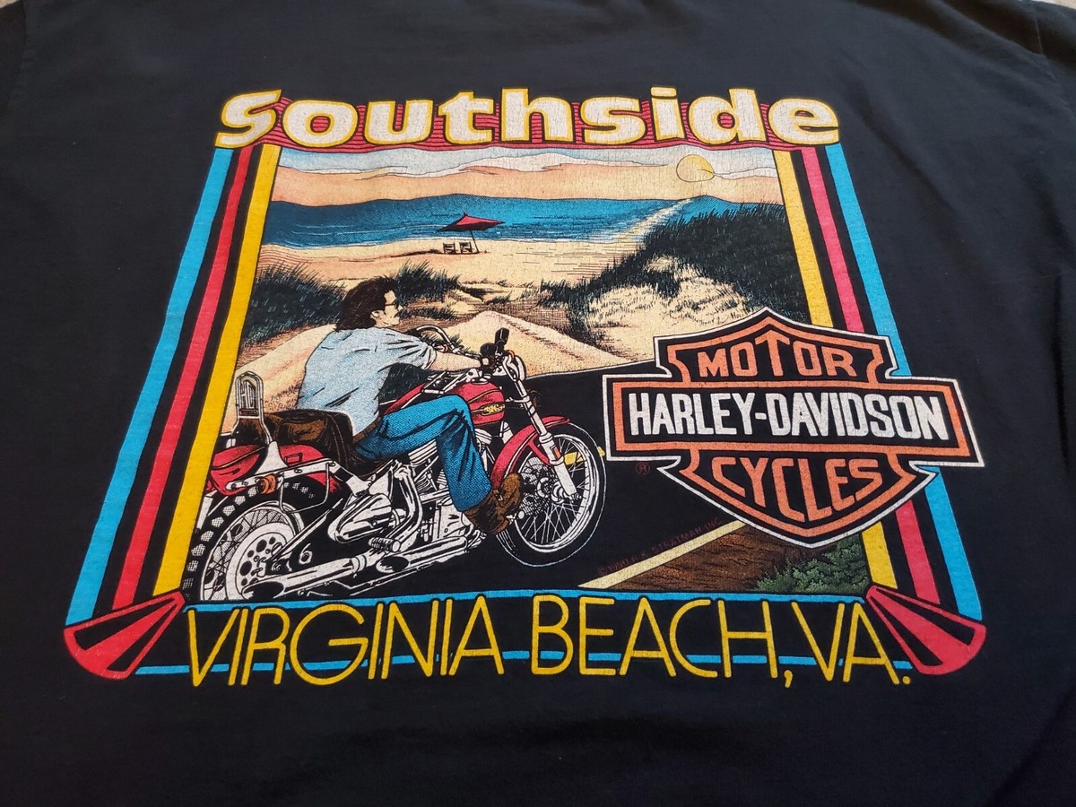 HARLEY DAVIDSON Southside VIRGINIA BEACH XL T Shirt HANES BEEFY 