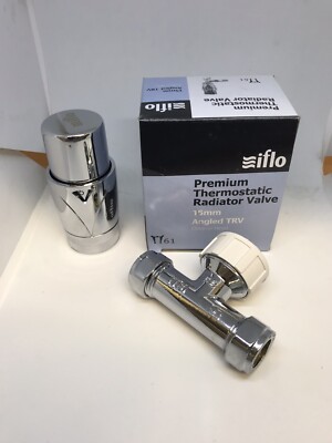 Thermostatic Radiator Valve 15mm Iflo Premium Straight Chrome Box Of x ...