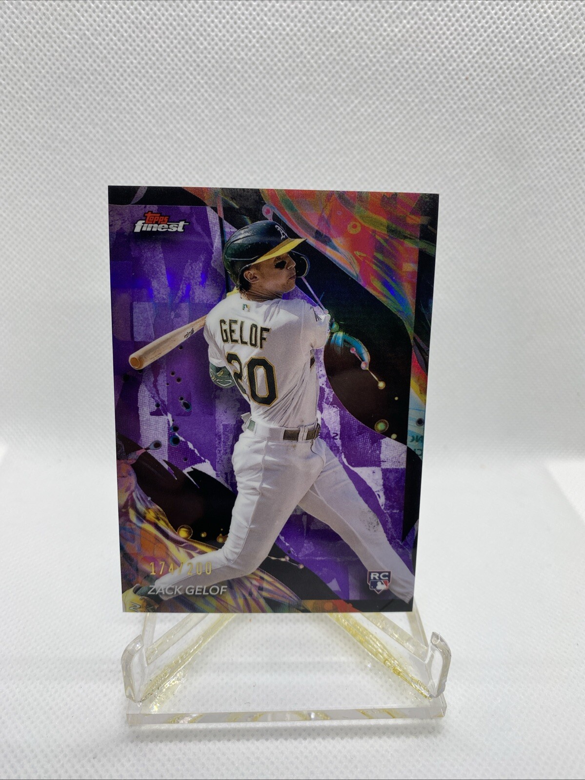 ZACK GELOF 2024 Topps Finest UNCOMMON PURPLE REFRACTOR RC /200 #199 A's F6B