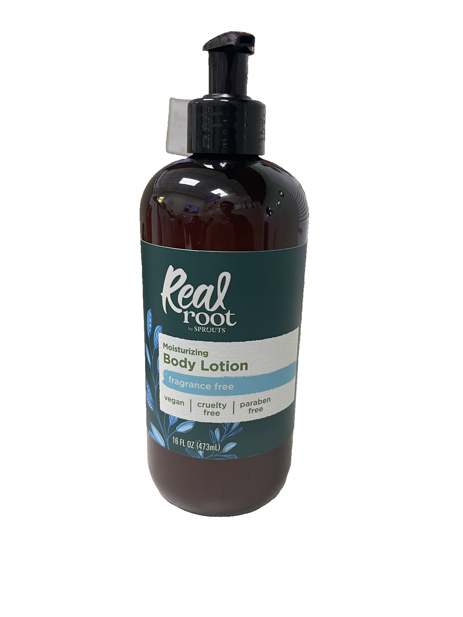 Real Root Moisturizing Body Lotion Fragrance Free 16 FL OZ, Vegan