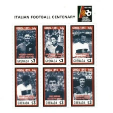 Grenada 1993 - Italian Football Soccer - Sheet Of 6 Stamps - Scott #2238 - MNH