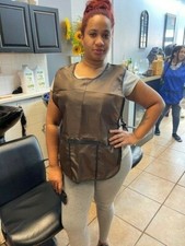 Unisex Salon Hairdressing Hair Cutting Apron Dark-Brown Cape Barber Hairstylist