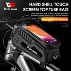 WEST BIKING Hard Shell Bike Bicycle Frame Top Tube Bag Phone Bag Waterproof 7.4"
