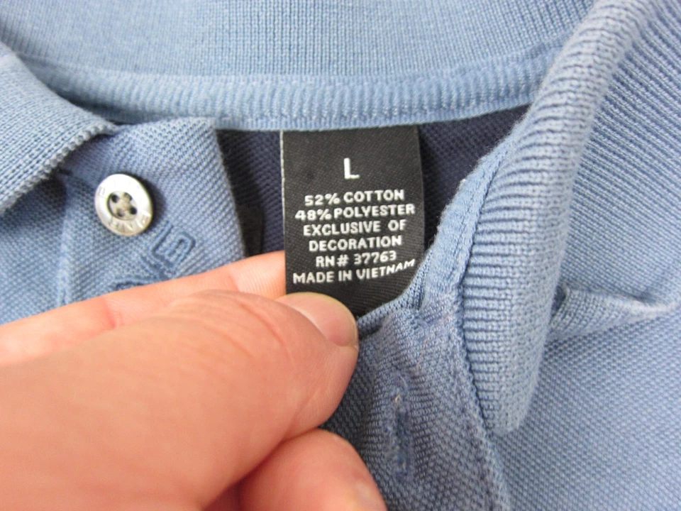 Vintage Ping Polo Shirt Mens Large Blue Colorblock Golf Performance Diamond - Image 4 of 4