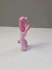 Herend Hungary Pink & white Poodle Figurine 4...