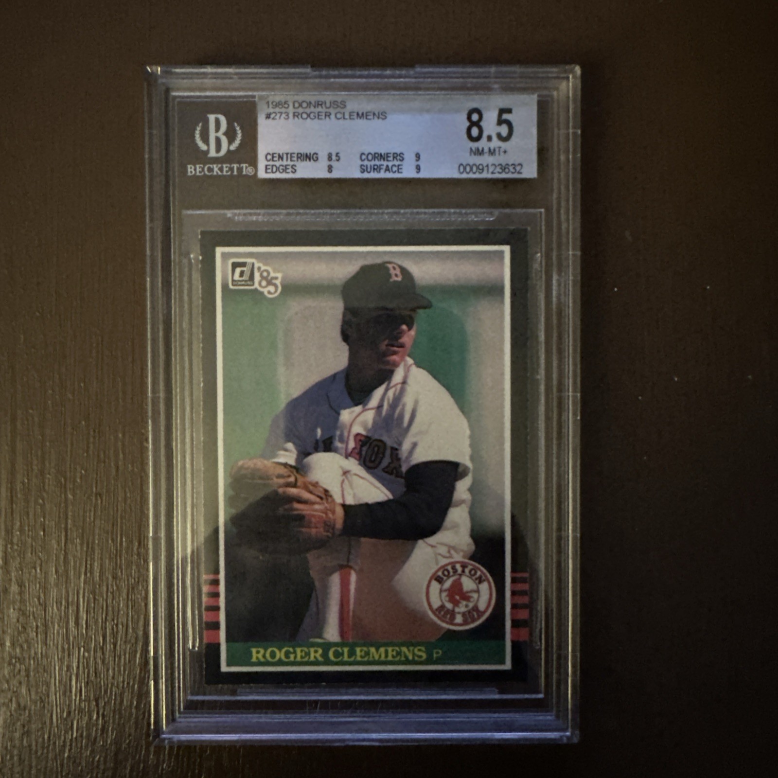 1985 DONRUSS #273 ROGER CLEMENS ROOKIE RC BECKETT 8.5
