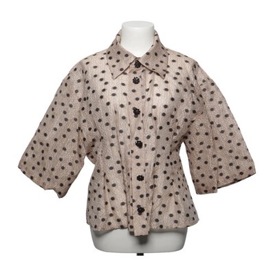 Custommade, Bluse, Größe: 42, Bluey, Beige/Schwarz, Polyamid/Polyester #fUy