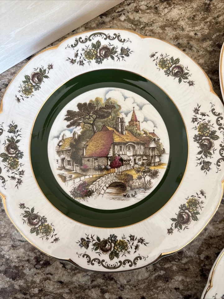 Vintage Ascot Service Plates by Wood and Sons, England, Complete Set Of 4 - Image 2 of 4