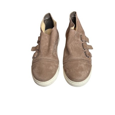 Stuart Weitzman Suede Leather Slip On Strap High Sneaker Size 6 Comfortable