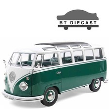 SOLIDO 1962 VW VOLKSWAGEN T1 SAMBA BUS  1/18 DIECAST GREEN / WHITE S1813403