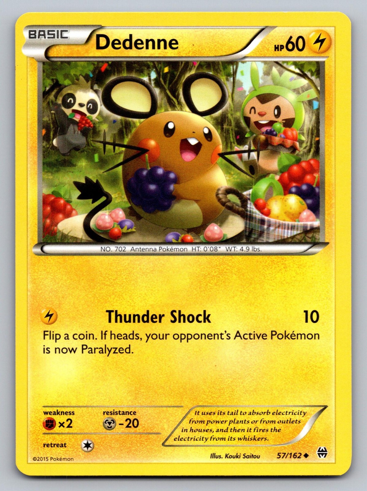 Dedenne 57/162 Uncommon BREAKthrough Pokemon Lightly Played