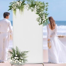 Wedding Arch Backdrop Stand for Ceremony Square Gold Balloon Arches Stand 6.6FT