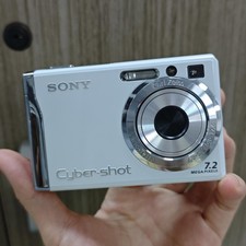 Sony Cyber-shot DSC-W80 White Digital Camera 7.2MP English W/Accessories