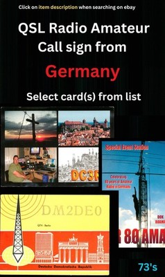 QSL Amateur Radio card   Germany   Select sign call from list   G (c)