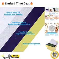 Tattoo Transfer Paper 35 Sheets A4 Size Water Resistant For Tattooing