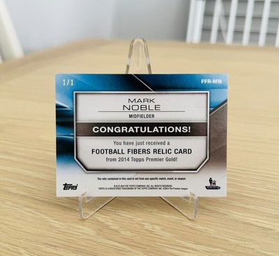 2014 Topps Premier Gold Mark Noble Match-Used Patch 1/1 Printing West Ham United
