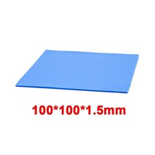 100mmx100mmx1.5mm GPU CPU Heatsink Cooling Thermal Silicon Conductive Pad Blue 