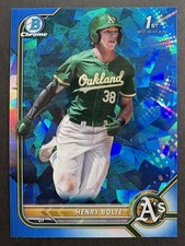 2022 HENRY BOLTE 1st Bowman Chrome Draft Sapphire Rookie RC #BDC-121 Athletics