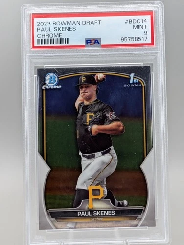 PAUL SKENES - 2023 Bowman Draft Chrome 1st Bowman Rookie PSA 9