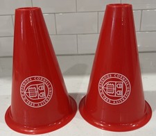 2 Cornell University Big Red Bears Cheering 8.5? Plastic Megaphone Bullhorns