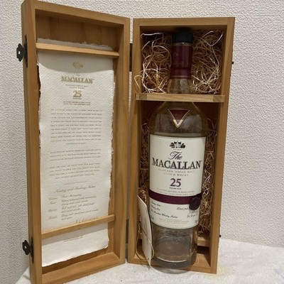 Macallan 25 Year Old Empty Bottles /w wooden Boxes Scotch Whisky