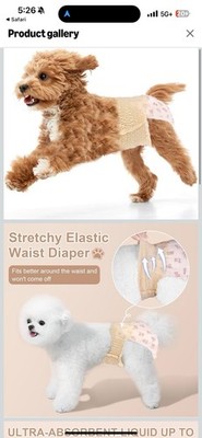 Ambreview Disposable Dog Diapers Female, Size XS 100 Count New