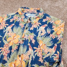 Margaritaville Mens Tropical Parrot Floral Button Shirt XXL Jimmy Buffet Vtg