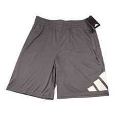 Adidas Boys 100 Polyester Shorts Regular Fit Dark Gray Size XL 18-20