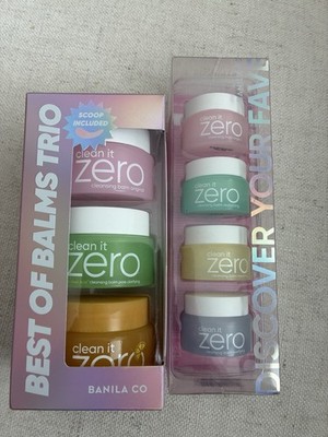 2 PACK Banila Co Clean It Zero Best of Balms Trio + Clean It Zero Discovery Kit
