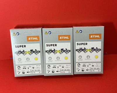#ad 3pcs 63PS 55 STIHL NEW CHAINSAW CHAIN SAW 16 in. 3 8p .50 55 16” 36170050055 $54.99