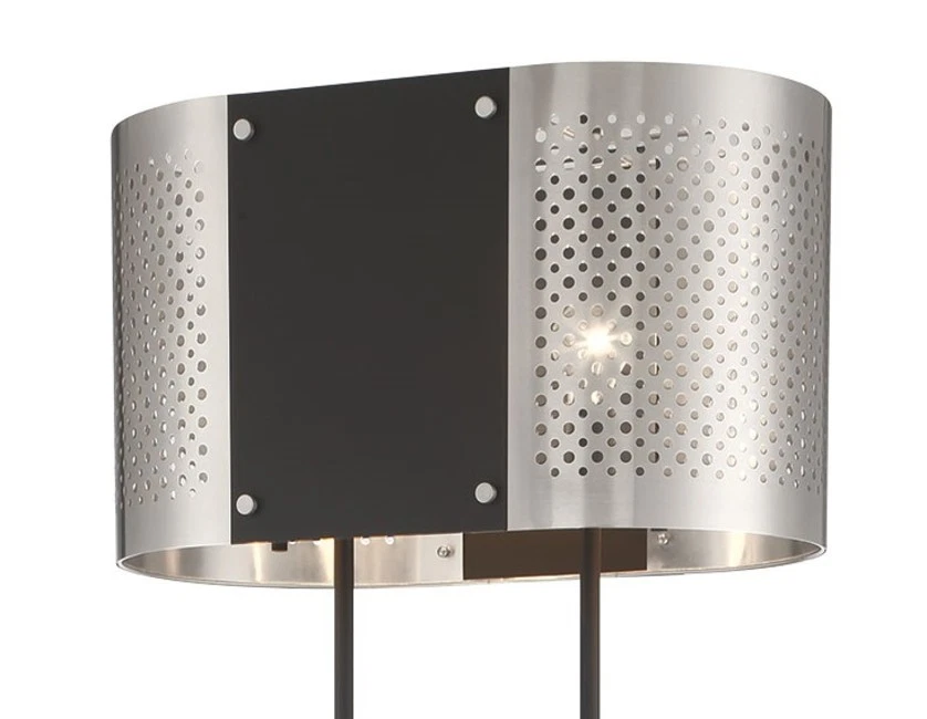 Lámpara de pie antorcha Kovacs P5534 Noho 2 luces 63" de alto - níquel cepillado / arena Foto 3 de 3